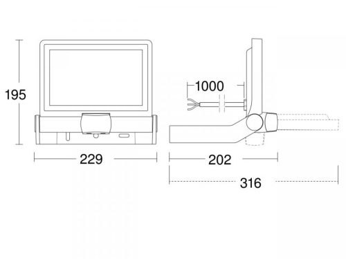 LED-es reflektor 18.5W 2060lm 3000K IP44 antracit mozgás- és alkony érzékelővel XLED One Sensor Steinel
