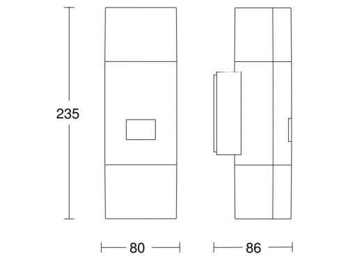 Kerti lámpa magassági fali lámpa L 910 LED IP44 9.8W 3000K Up Down érzékelő ezüst Steinel