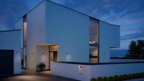 Kerti lámpa magassági fali lámpa SPOT One Sensor Connect GU10 LED IP44 7W 3000K érzékelő + Bluetooth antracit acél