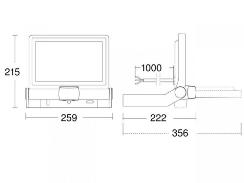 LED-es reflektor 43.5W 4400lm 3000K IP44 fehér mozgás- és alkony érzékelővel XLED One XL Steinel érzékelővel