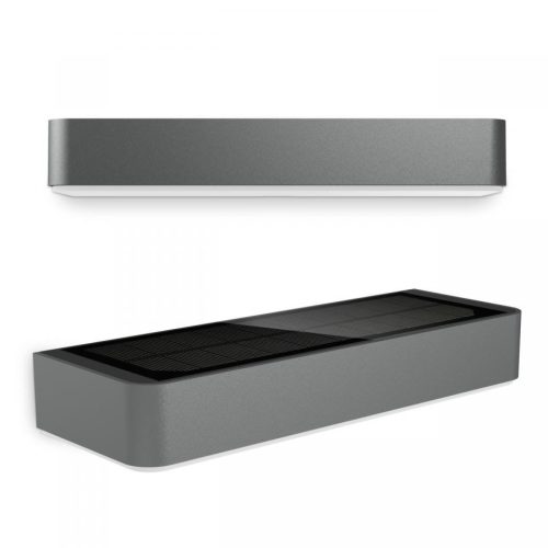 Napelemes kerti lámpa XSOLAR SOL-O emelőfali lámpa IP44 0.07W 3000K érzékelő antracit acél