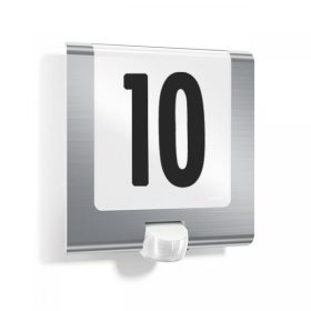   LED kerti lámpa világító házszám fali lámpa L 220 IP44 7,5W 3000K érzékelő ezüst acél