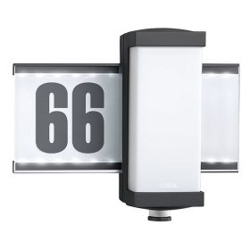   Kerti lámpa világító házszám fali lámpa L 665 LED V2 IP44 8.7W 3000K érzékelő antracit acél