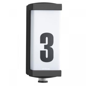   Kerti lámpa világító házszám fali lámpa L 666 LED V2 IP44 8.7W 3000K érzékelő antracit acél