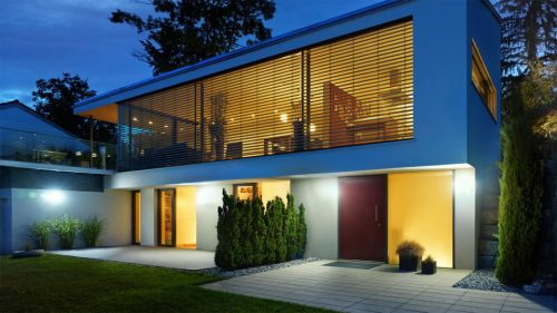 LED-es reflektor 9.3 W 862lm 3000K IP44 fehér mozgás- és alkony érzékelővel XLED ívelt acél