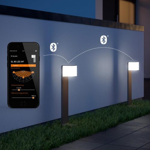 Kültéri kerti lámpa GL 80 LED iHF IP44 9.5W 3000K érzékelő + Bluetooth Post Antracit Steinel