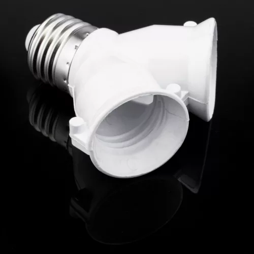 Izzó foglalat LED-adapter dupla átalakító E27 - 2xE27