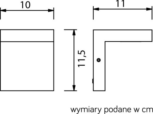 Kültéri kerti homlokzati lámpa LED FALI LÁMPA Karo KR-K100 10W 720lm 4000K Semleges Su-Ma