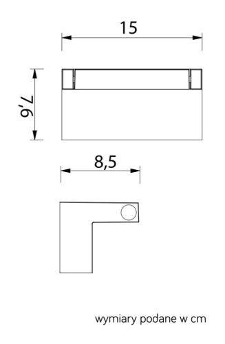 Kültéri kerti homlokzati lámpa LED FALI LÁMPA Rota RT-K100 10W 720lm 4000K Semleges Su-Ma