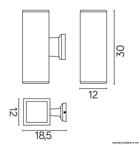 Kültéri kerti homlokzati lámpa LED FALI LÁMPA Adela 8001 DG E27 Su-Ma