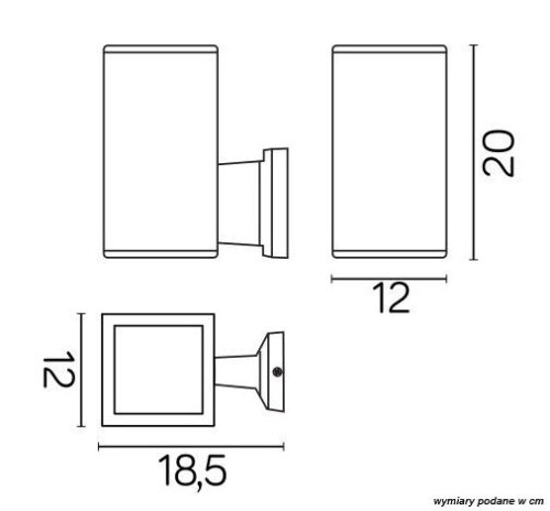 Kültéri kerti lámpa LED FALI LÁMPA Adela 8002 BL E27 Su-Ma