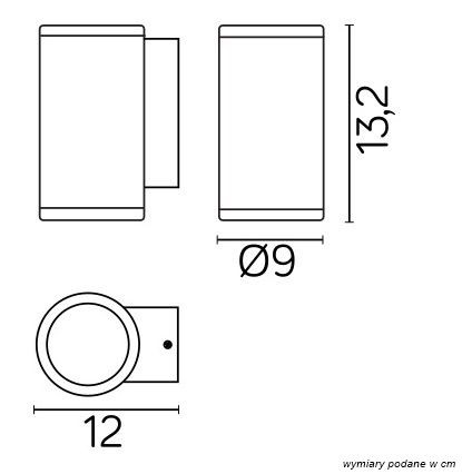 Kültéri kerti homlokzati lámpa LED FALI LÁMPA Adela Midi M1456 DG GU10 Su-Ma