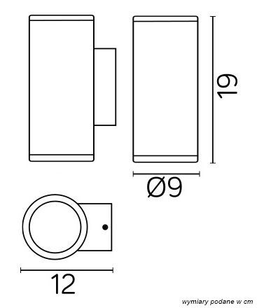 Kültéri kerti homlokzati lámpa LED FALI LÁMPA Adela Midi M1457 DG GU10 Su-Ma