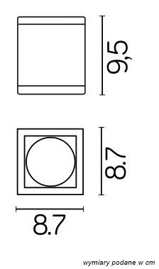 Kültéri mennyezeti kerti lámpa SPOT LED Adela Midi M1458 DG GU10 Su-Ma