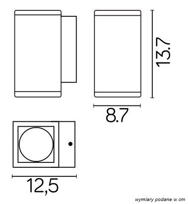 Kültéri kerti homlokzati lámpa LED FALI LÁMPA Adela Midi M1459 DG GU10 Su-Ma