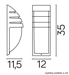Kültéri kerti lámpa Fali lámpa CITY 1836 BL E27 Su-Ma