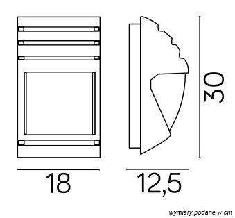 Kültéri kerti lámpa Fali lámpa CITY 1836 II BL E27 Su-Ma