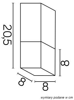 Kültéri mennyezeti kerti lámpa SPOT LED Cube CB-S DG E27 Su-Ma