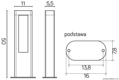 Kültéri álló kerti LED lámpa Evo GL15402 12W 710lm 4000K Semleges 50cm Su-Ma