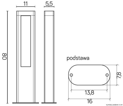 Kültéri álló kerti LED lámpa Evo GL15403 20W 1200lm 4000K semleges 80cm Su-Ma