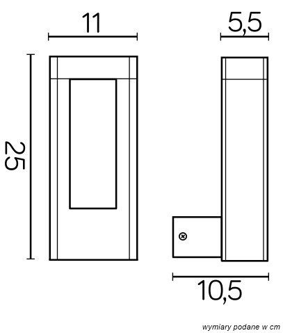 Kültéri kerti homlokzati lámpa FALI LÁMPA LED Evo GL15404 8W 560lm 4000K Semleges Su-Ma
