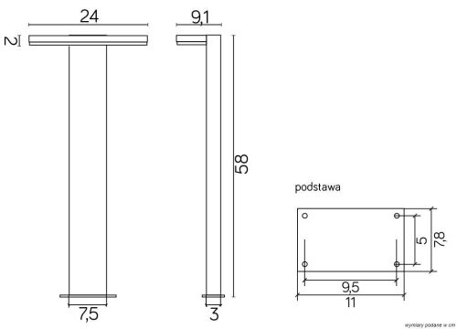 Kültéri álló kerti LED lámpa POST Fler 17602-580 DG 10W 720lm 4000K Semleges 58cm Su-Ma
