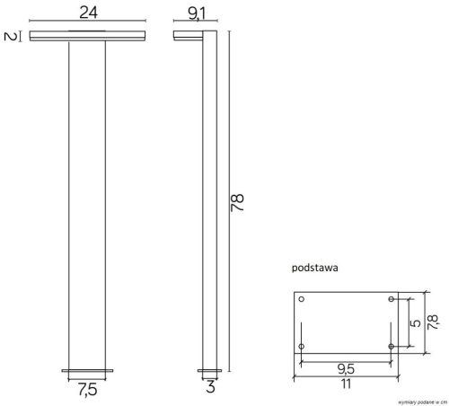 Kültéri álló kerti LED lámpa POST Fler 17602-780 DG 10W 720lm 4000K Semleges 78cm Su-Ma