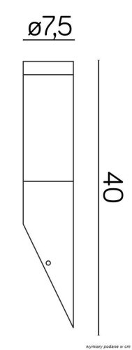 Kültéri kerti lámpa Fali lámpa LED Inox fekete ST 021 E27 Su-Ma