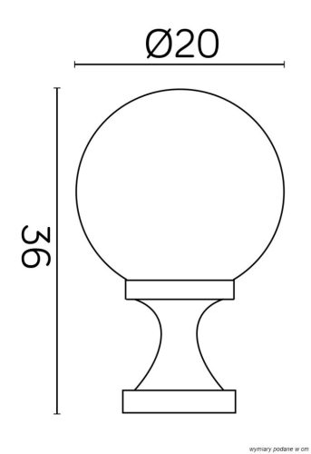 Kültéri kerti LED lámpa BALL CLASSIC II K 4011/1/KF E27 IP43 36cm Su-Ma