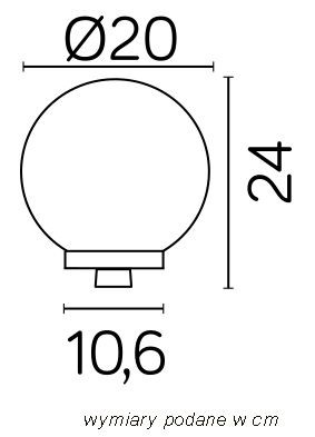 Kültéri kerti LED lámpa Sphere Classic G 200 Z 35 E27 IP43 24cm Su-Ma