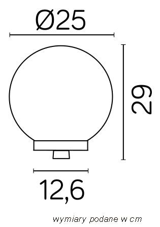 Kültéri kerti LED lámpa Sphere Classic G 250 Z 35 E27 29cm Su-Ma