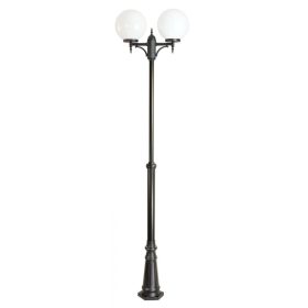   Kültéri kerti lámpaoszlop LANTERN E27 Balls Classic OGMWN 2 300 190-290cm fekete Su-Ma
