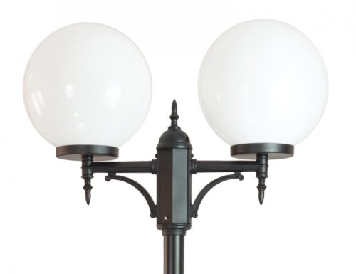 Kültéri kerti lámpaoszlop LANTERN E27 Balls Classic OGMWN 2 300 190-290cm fekete Su-Ma