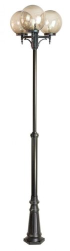 Kültéri kerti lámpaoszlop LANTERN E27 CLASSIC BALLS OGMWN 3 300 190-290cm fekete Su-Ma