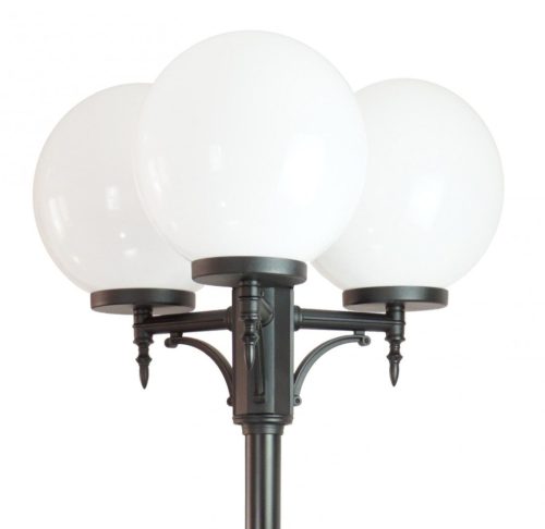 Kültéri kerti lámpaoszlop LANTERN E27 CLASSIC BALLS OGMWN 3 300 190-290cm fekete Su-Ma