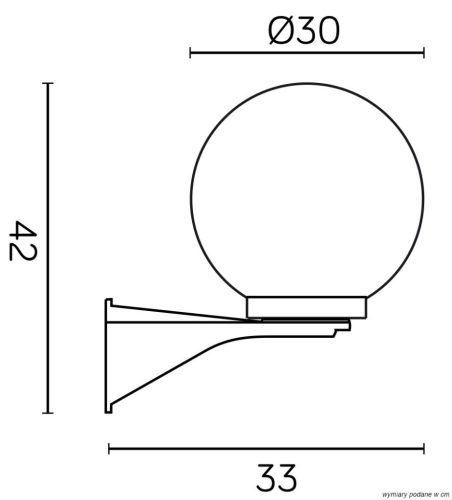 Kültéri kerti lámpa Fali lámpa LED Globes K 3012/1/KD 300 E27 Su-Ma