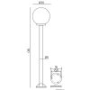 Kültéri álló kerti lámpa POST golyók K 5002/1/K 300 E27 180cm Su-Ma