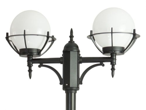 Kültéri kerti lámpaoszlop LANTERN E27 golyók kosárral 200 OGMWN 2 KPO 180-280cm fekete Su-Ma