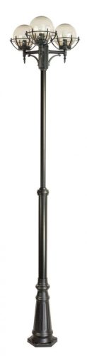 Kültéri kerti lámpaoszlop LANTERN E27 golyók kosárral 200 OGMWN 3 KPO 180-280cm fekete Su-Ma
