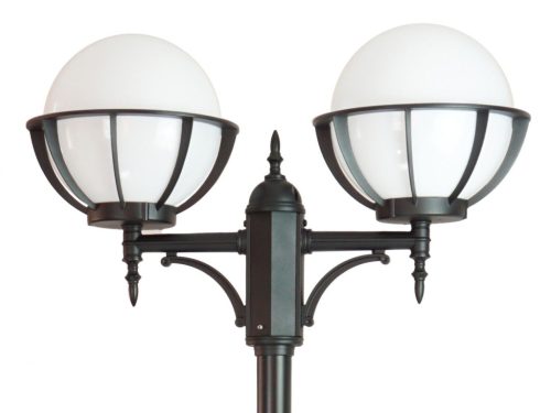 Kültéri kerti lámpaoszlop LANTERN E27 golyók kosárral 250 OGMWN 2 KPO 250 185-285cm fekete Su-Ma