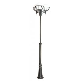   Kültéri kerti lámpaoszlop LANTERN E27 golyók kosárral 250 OGMWN 3 KPO 250 185-285cm fekete Su-Ma