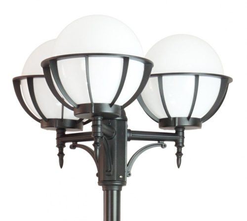 Kültéri kerti lámpaoszlop LANTERN E27 golyók kosárral 250 OGMWN 3 KPO 250 185-285cm fekete Su-Ma