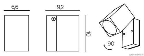 Kültéri kerti homlokzati lámpa WAVE LED Mini 5005 DG GU10 Su-Ma