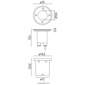 In-Ground Fixture Mix 5725 C Round GU10 IP67 Su-Ma
