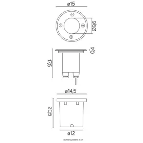 In-Ground Fixture Mix 5725 C Round GU10 IP67 Su-Ma