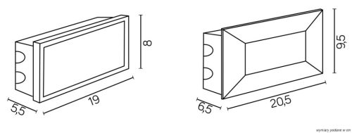Kültéri kerti lámpa Süllyesztett LED hullámlámpa Led Inox C 04 3.5W 187lm 3000K Meleg Su-Ma