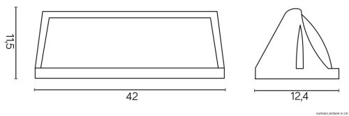 Kültéri kerti homlokzati lámpa LED FALI LÁMPA Nelly 91012C AL E27 Su-Ma