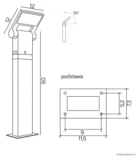 Kültéri álló kerti LED lámpa Neo 11702-600 DG 10W 600lm 3000K Meleg 60cm Su-Ma