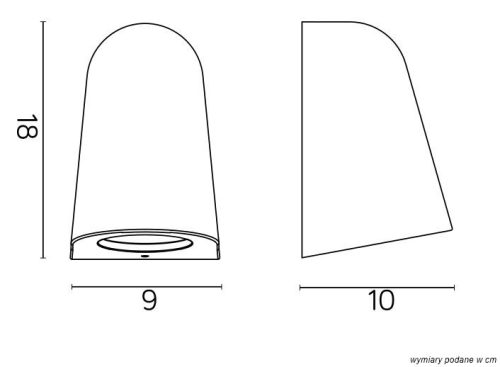 Kültéri kerti homlokzati lámpa LED FALI LÁMPA Nik 1765 GU10 Su-Ma
