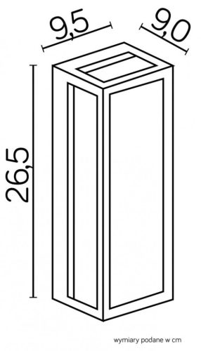 Kültéri kerti lámpa LED fali lámpa Porto M1976 E27 Su-Ma